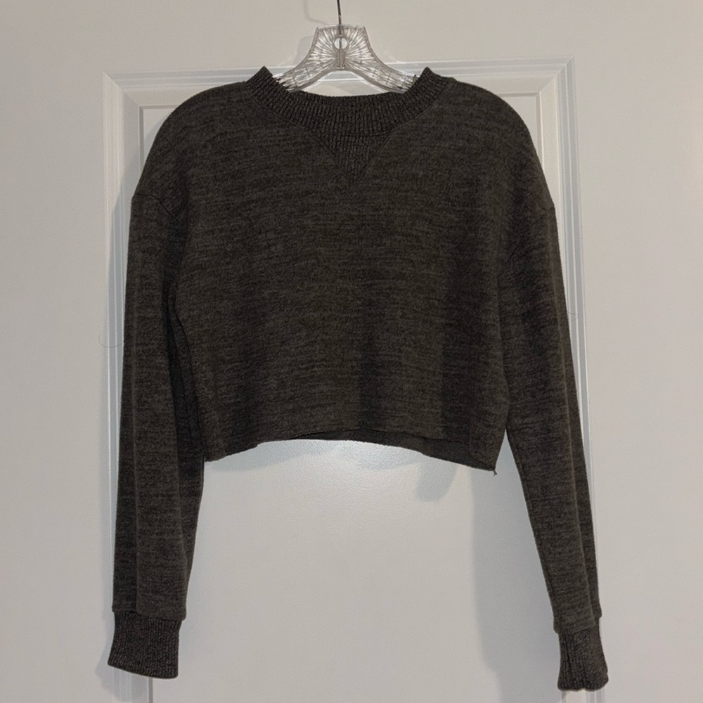 Zara Women’s Gray Crop Sweater - Size Small